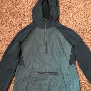 Lululemon Athletica Jacket 1/2 Zip Dark Teal Blue